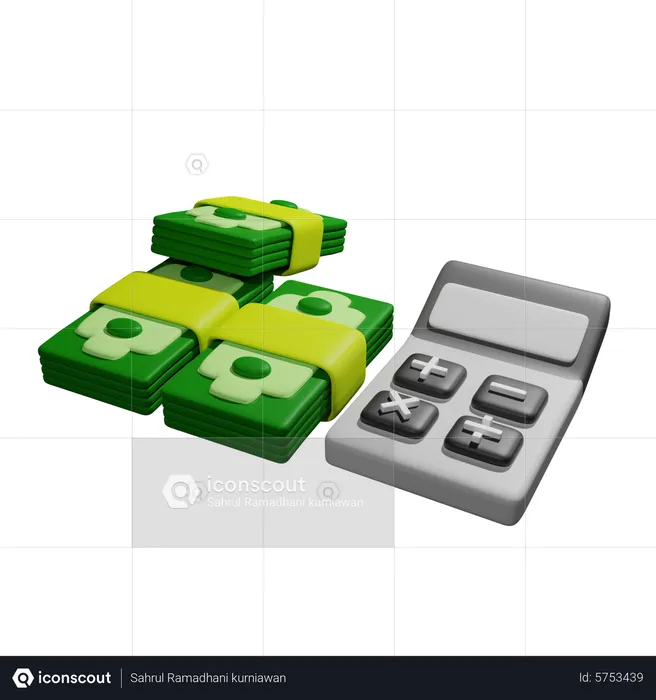 Cálculo financeiro  3D Icon