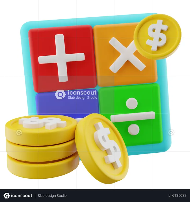 Cálculo financeiro  3D Icon