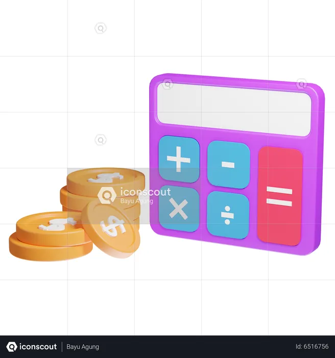 Cálculo financeiro  3D Icon