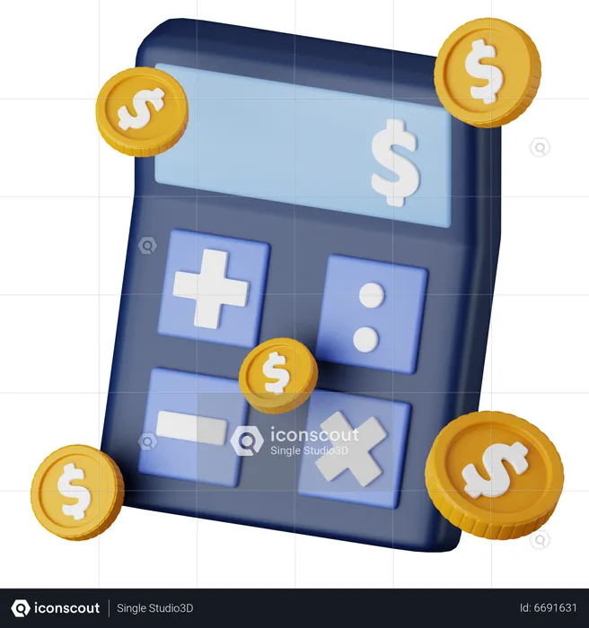 Cálculo financeiro  3D Icon