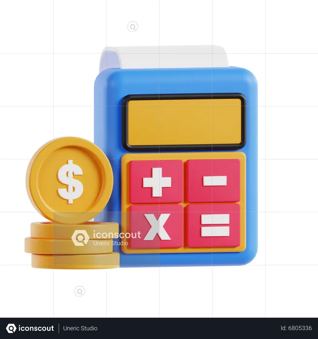 Cálculo financeiro  3D Icon