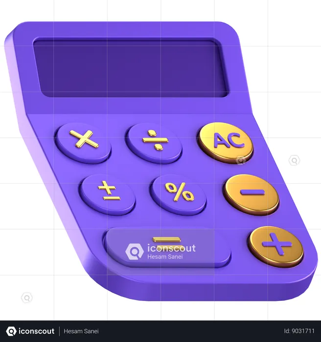 Calculo financiero  3D Icon