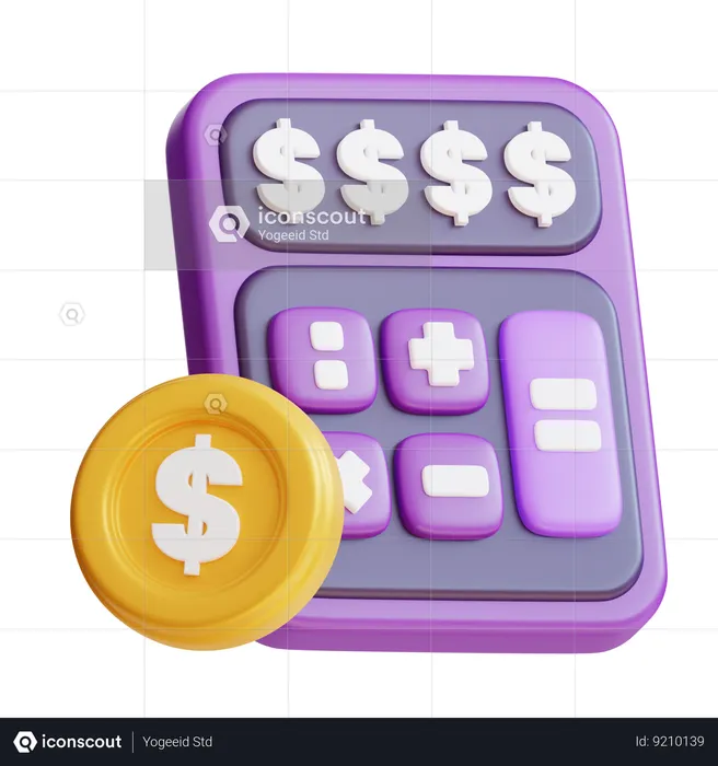 Calculo financiero  3D Icon