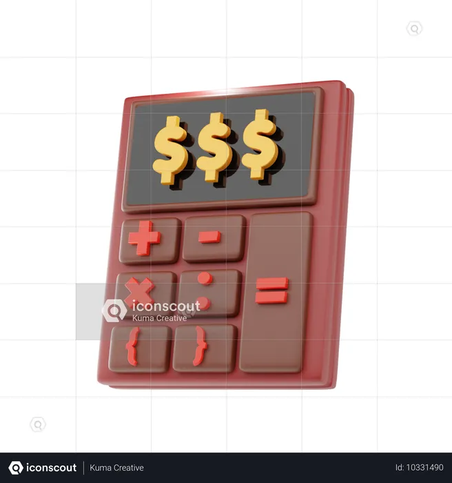 Calculo financiero  3D Icon