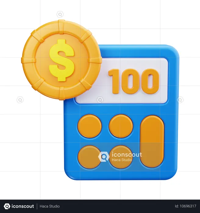 Calculo financiero  3D Icon