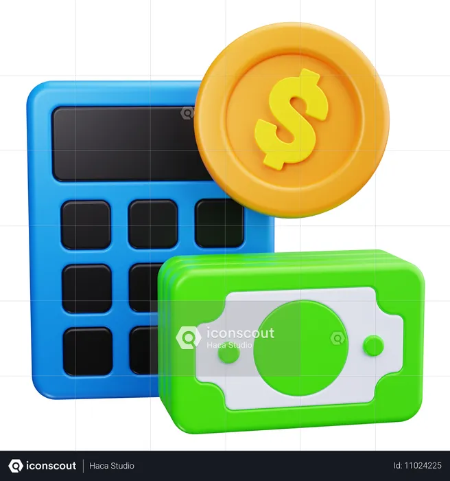 Calculo financiero  3D Icon