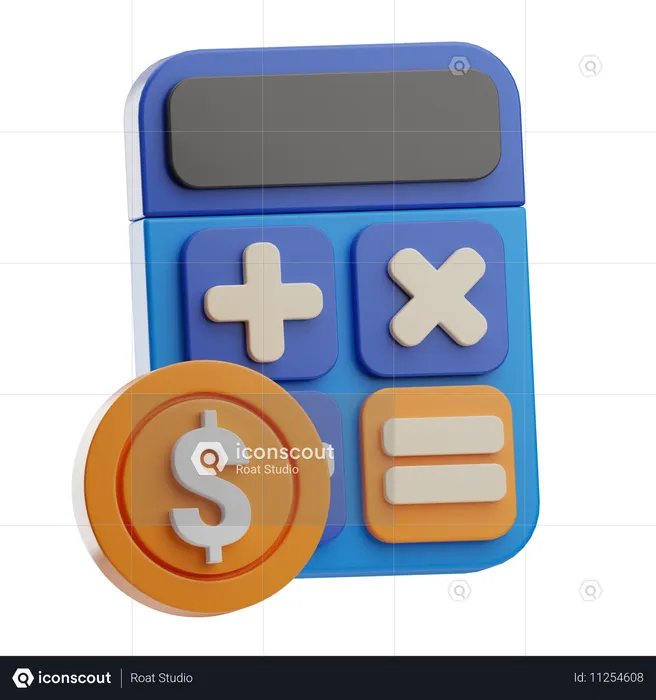 Calculo financiero  3D Icon