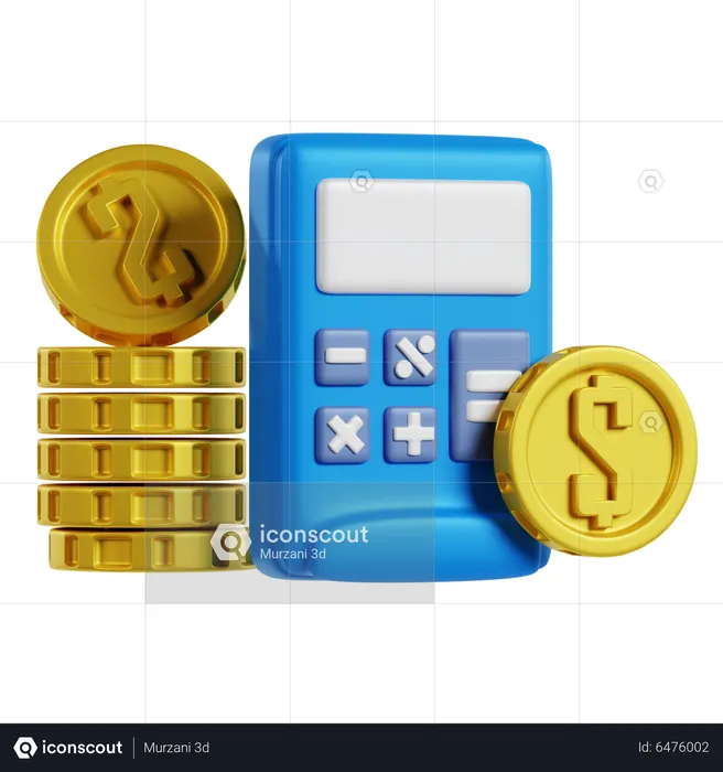 Calculo financiero  3D Icon