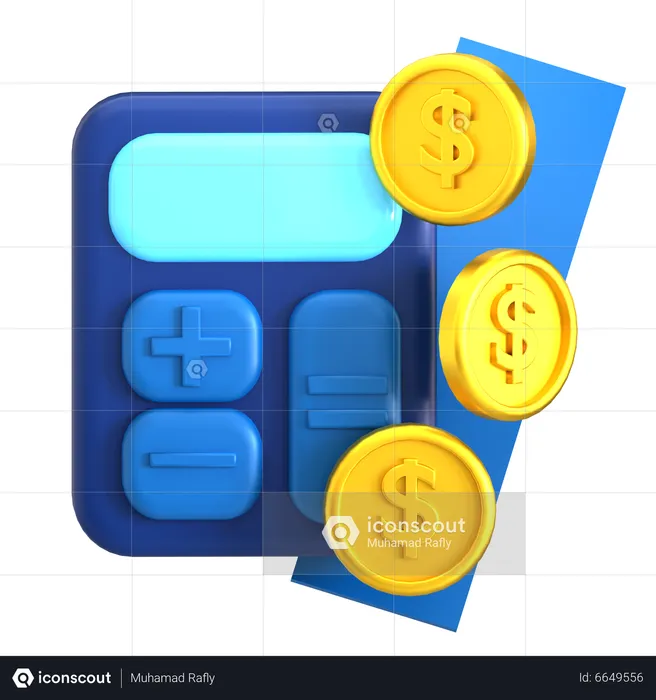 Calculo financiero  3D Icon