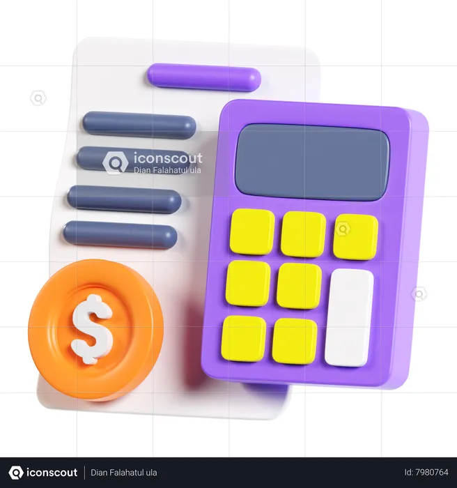 Calculo del presupuesto  3D Icon