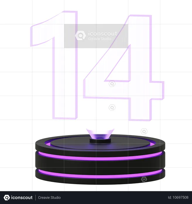 Calendar 14  3D Icon