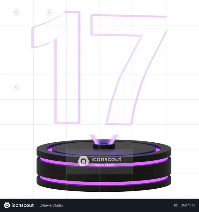 Calendar 17  3D Icon