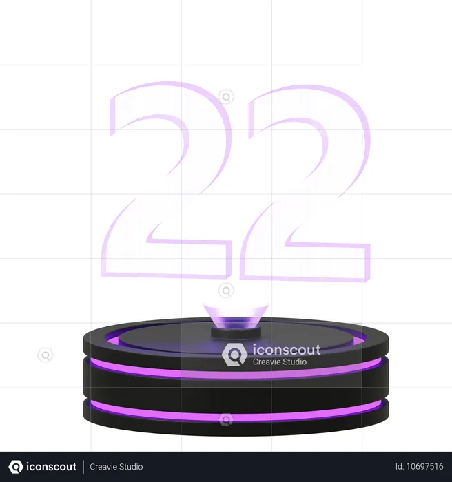 Calendar 22  3D Icon