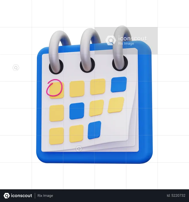 Calendar  3D Icon