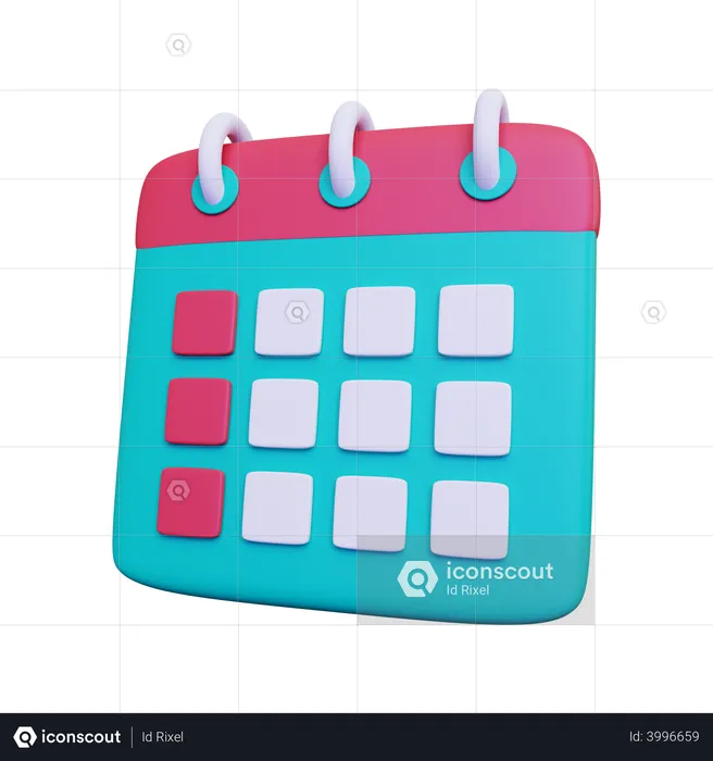 Calendar  3D Illustration