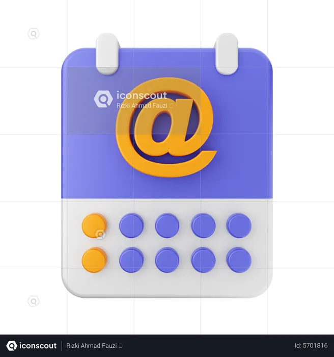 Calendar Address  3D Icon