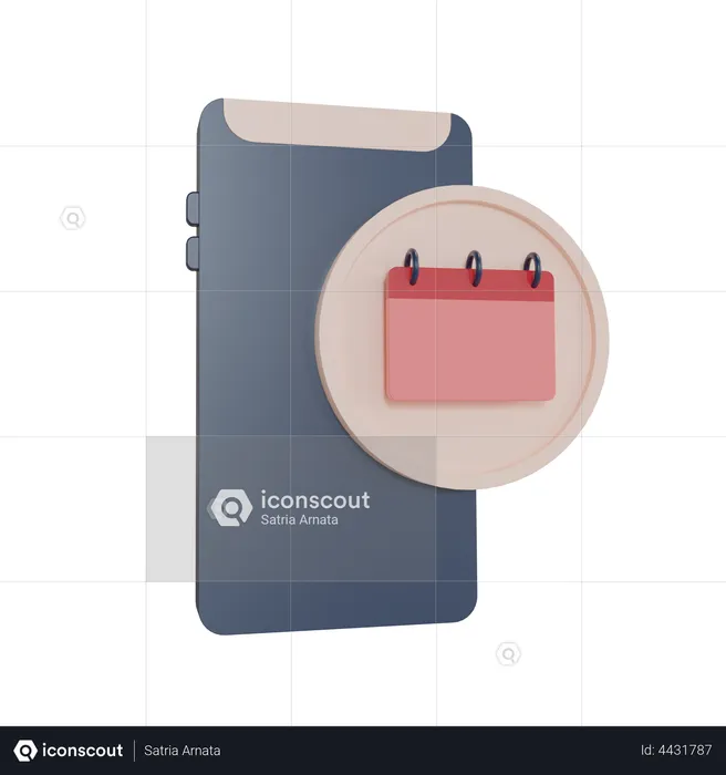 Calendar App  3D Illustration