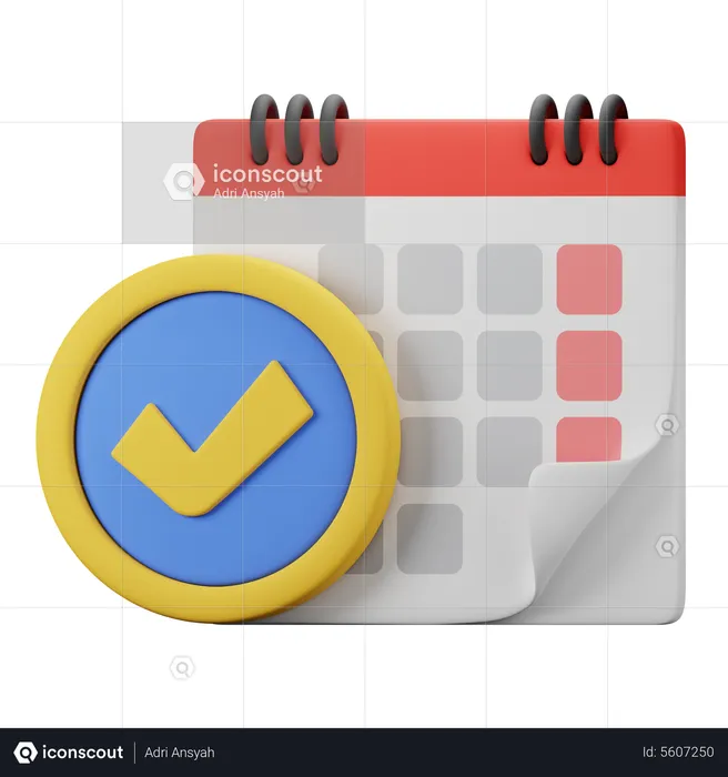 Calendar Check  3D Icon