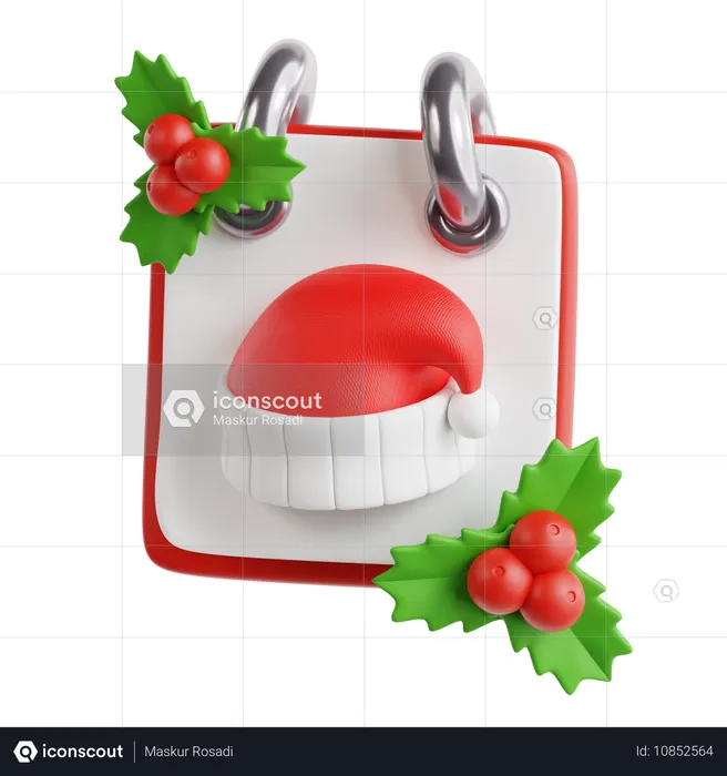 カレンダー クリスマス  3D Icon