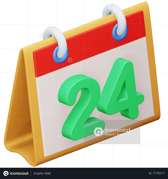 Calendar date  3D Icon