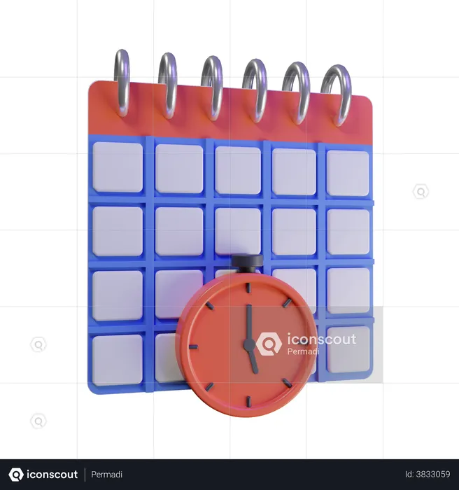 Calendar Deadline  3D Illustration