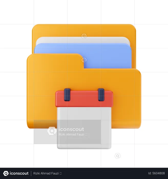 Calendar Folder  3D Icon