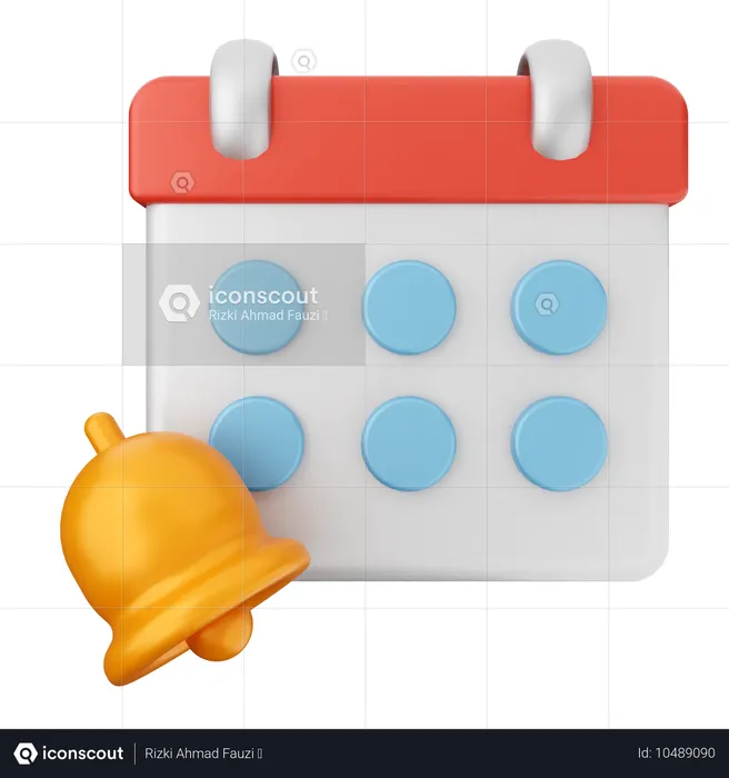 Calendar Notification Bell  3D Icon