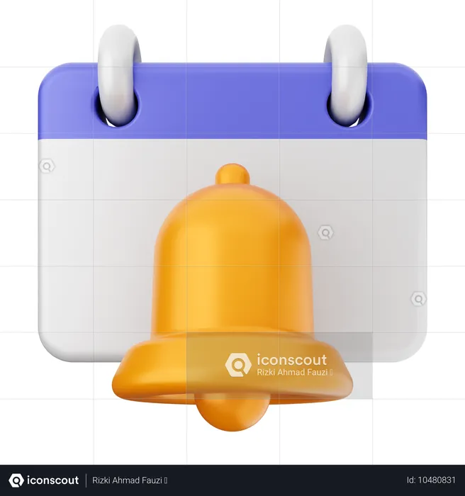 Calendar Notification Bell  3D Icon