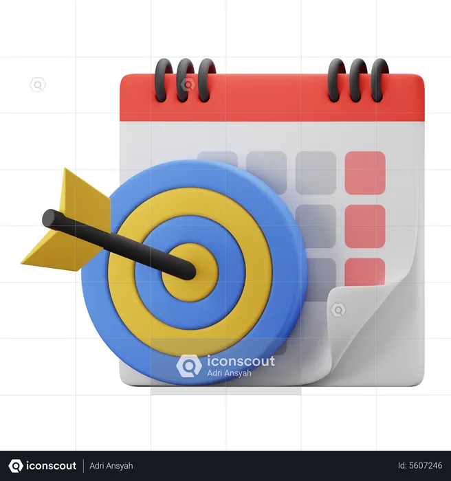 Calendar Target  3D Icon