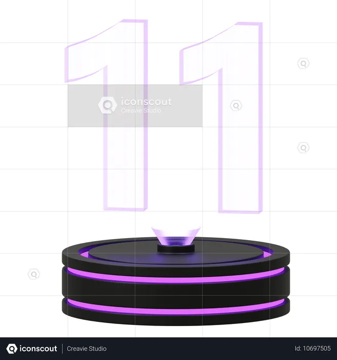 Calendário 11  3D Icon