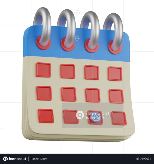 Calendário  3D Icon