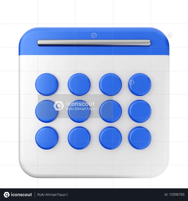 Calendario  3D Icon