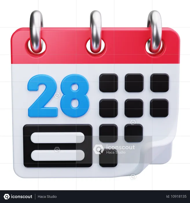 Calendário  3D Icon