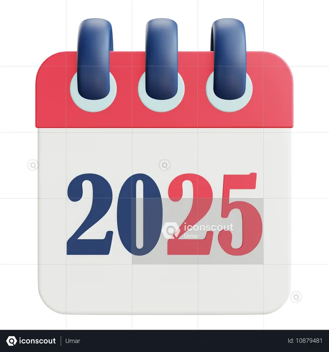 Calendario 2025  3D Icon