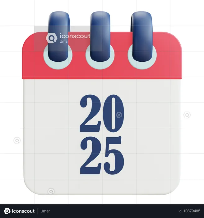 Calendario 2025  3D Icon