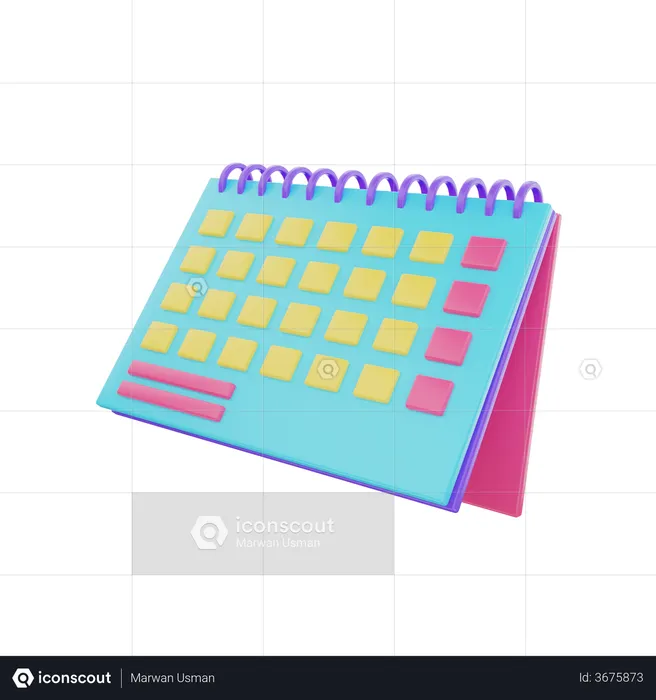 Calendario  3D Illustration