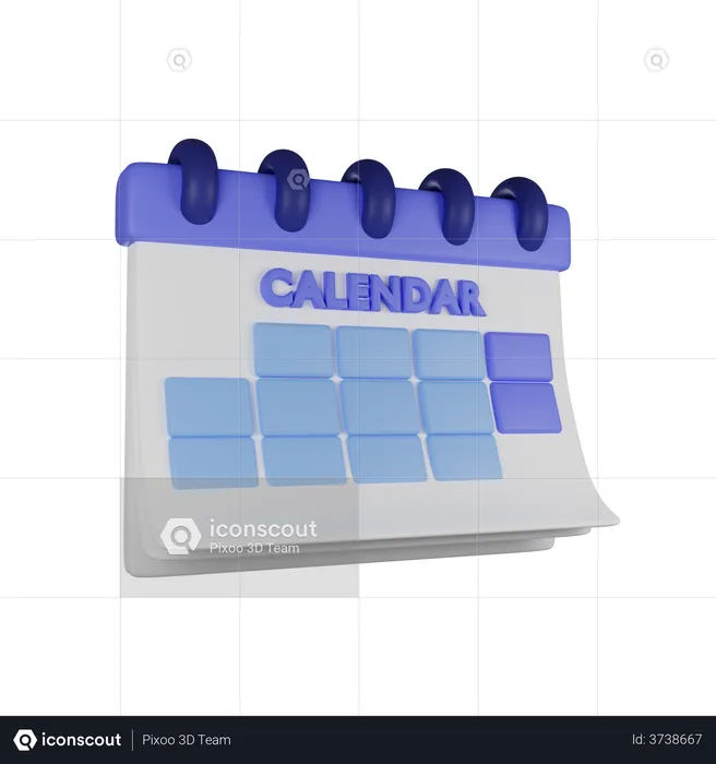 Calendario  3D Illustration