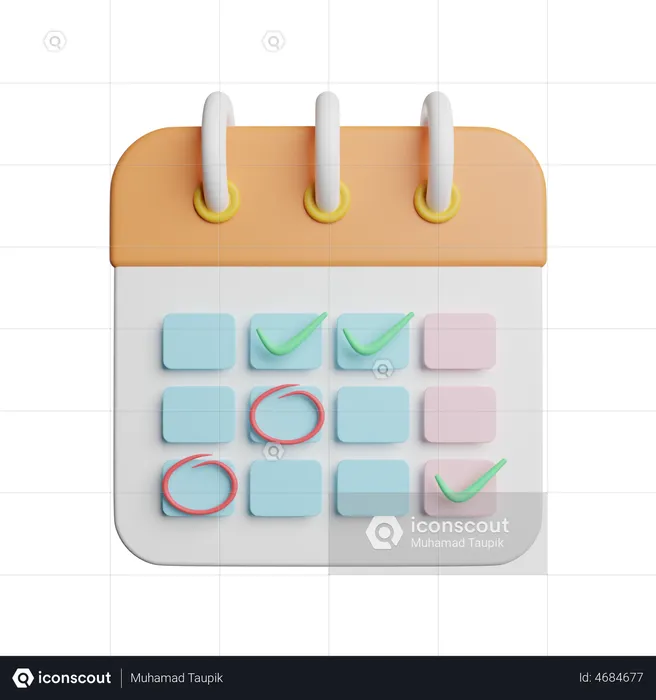 Calendario  3D Illustration