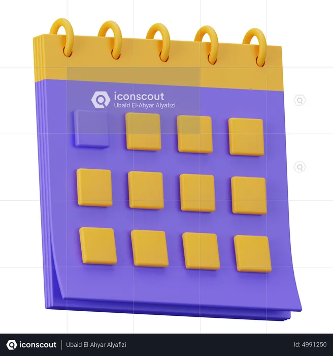 Calendário  3D Icon