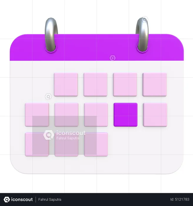 Calendário  3D Icon