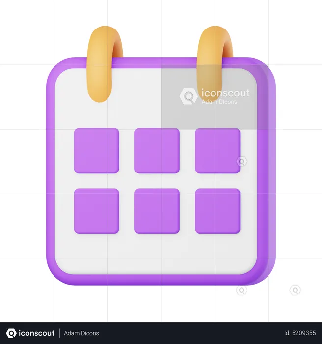 Calendario  3D Icon