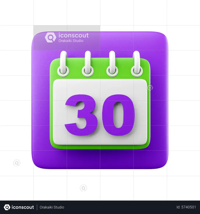 Calendario  3D Icon