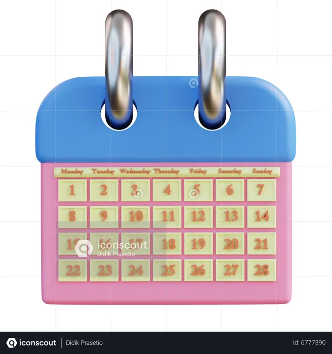 Calendário  3D Icon