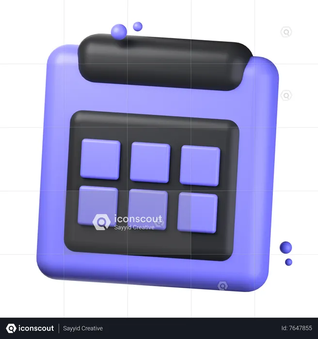 Calendário  3D Icon