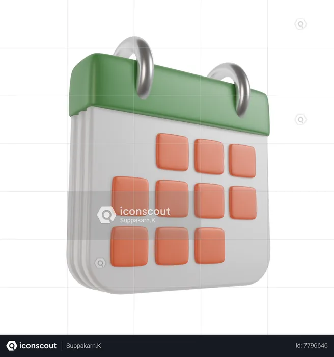 Calendário  3D Icon