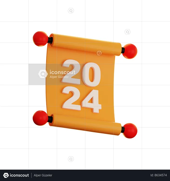 Calendário do ano novo chinês  3D Icon