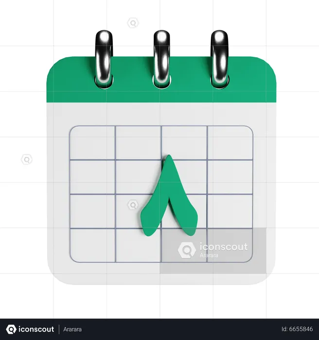 Calendario árabe  3D Icon