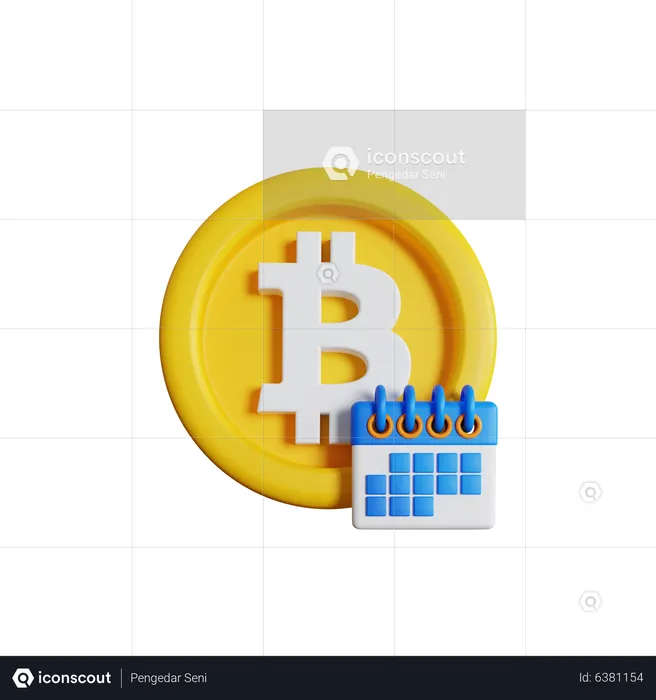 Calendario bitcoin  3D Icon