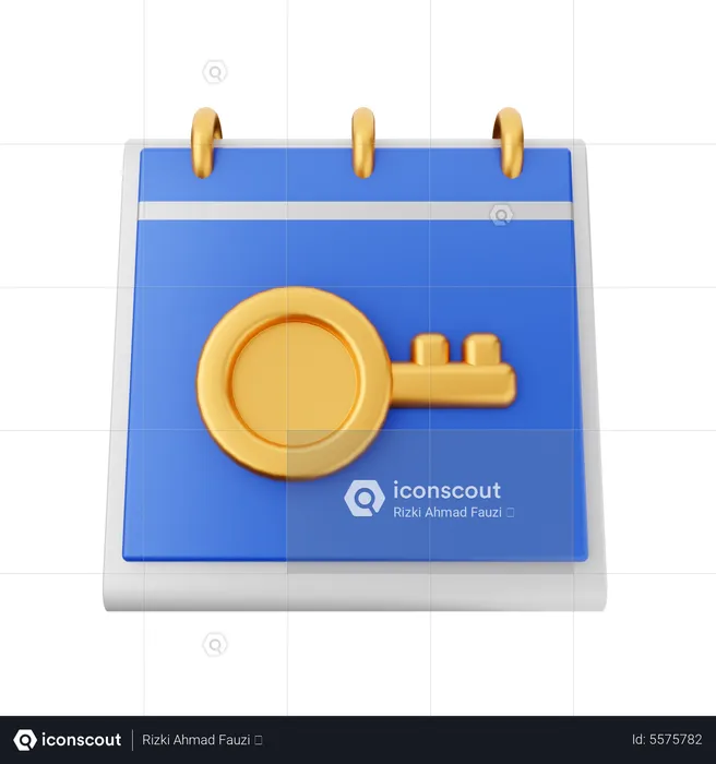 Calendario clave  3D Icon