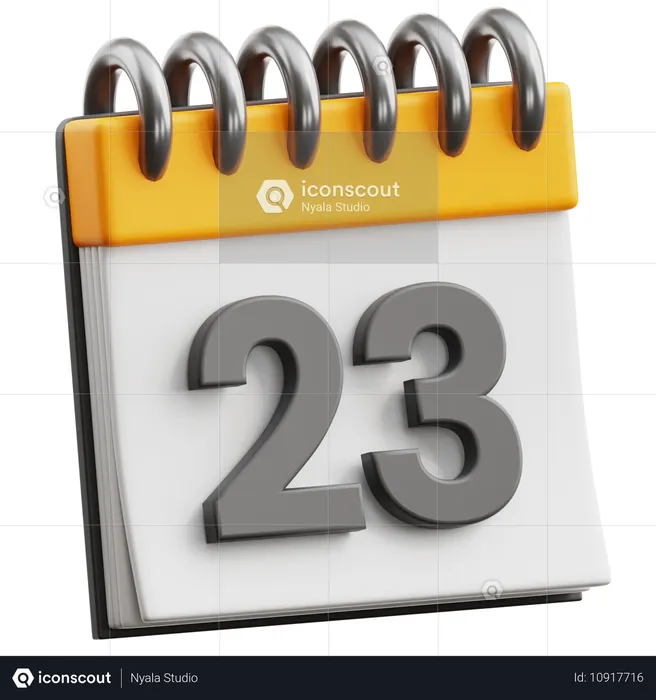 Data do calendário 23  3D Icon